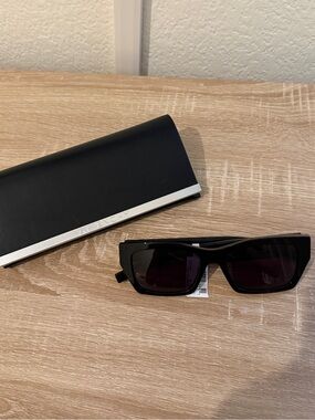 Authentic Givenchy Black Rectangular Sunglasses with Case